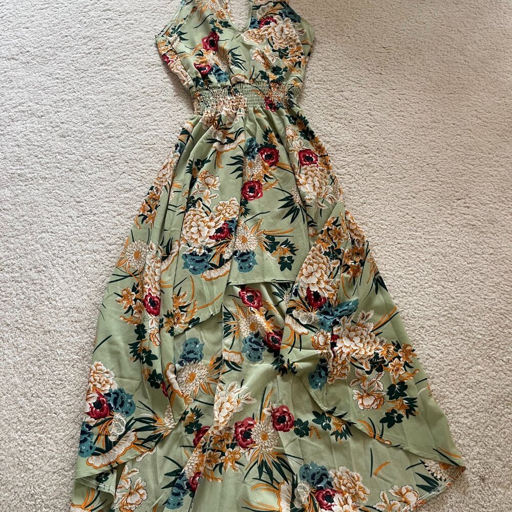 Floral High-Low Dress